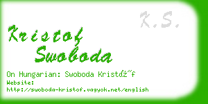 kristof swoboda business card